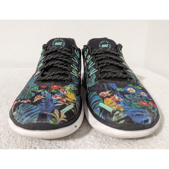 Nike Mens Free RN 2018 Floral Running Shoes AV3254-001 Tropical Sz 6 Multicolor - Picture 2 of 9